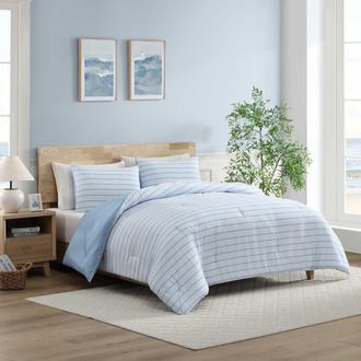 Nautica Chambray Waves Blue Twin/Twin Xl Comforter Set