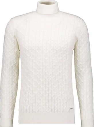 Ragman Rundhalspullover RAGMAN, Herren, Gr. 52, beige (ecru), 95% Baumwolle 5% Kaschmir, ohne Ausschnitt, Pullover Rundhalspullover