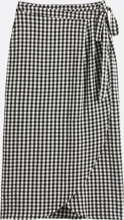 La Redoute Collections Midi-wikkelrok met ruitjesprint