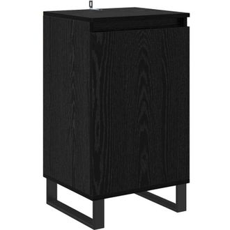 vidaXL Aparador Roble Negro 40 X 35 X 70 Cm Madera De Ingenier&iacute;a Vidaxl