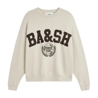 BA&SH Hoodies & sweatvesten, Dames, Beige, M, Katoen, Sweat Fenja