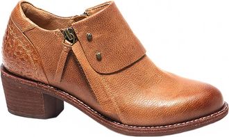 H&auml;lsa Footwear Womens Michelle Leather Bootie In Dark Mustard