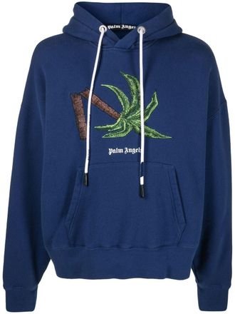 Palm Angels Felpa con cappuccio - Blu
