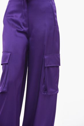 Versace Pantaloni Cargo Palazzo Fit in Viscosa Versace