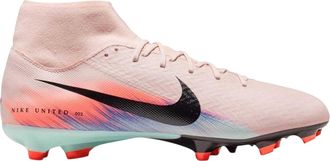 Nike Unisex Zoom Mercurial Superfly 10 Academy voetbalschoenen voor volwassenen, voor harde ondergrond (Roze/Blauw)