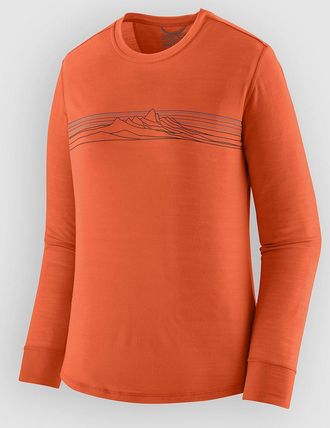 Patagonia Cap Cool Merino Blend Graphic Langarm Lycra orange