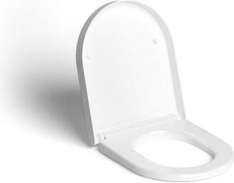 Clou Hammock toiletzitting met deksel 36.8x43.3x5cm softclose ABS glanzend wit