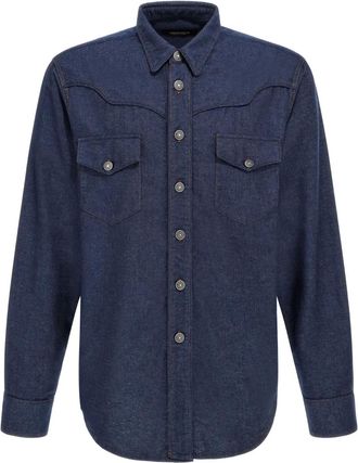 Roberto Cavalli pocket jeans shirt - Blue