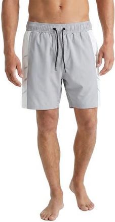 Spyder Colorblock Graphic Volley Swim Trunks in Alloy at Nordstrom Rack, Size Xx-Large