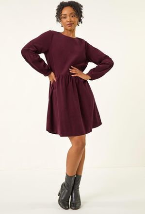 Roman Cord Cotton Mini Dress