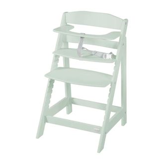 Roba Roba Seggiolone Evolutivo Sit Up Flex 2 In 1, Altezza Regolabile, Dai 6 Mesi Fino Ai 70 Kg, Con Poggiapiedi, Robusto Ed Ergonomico, Legno Laccato Verd