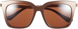 DIFF Eyewear Bella 54mm Square Sunglasses in Moscow Mule /Brown Gold Flash at Nordstrom