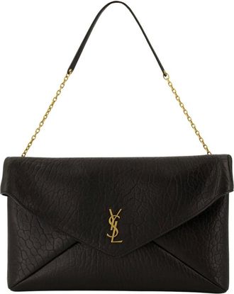 Saint Laurent Tassen, Dames, Zwart, ONE Size, Leer, La Pochette Cassandre Large