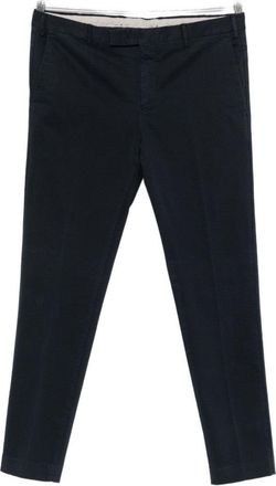 Pantaloni Torino Tailored Dark Navy Cotton-Blend Trousers