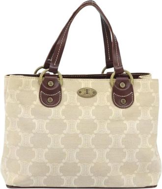 Celine Pre-owned Handbags, female, Beige, Size: ONE SIZE Pre-owned Monogram Canvas Tote Bag