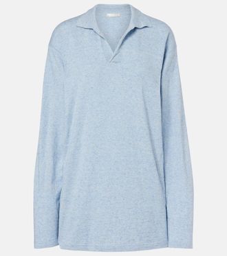 The Row Niosa cotton and linen polo sweater