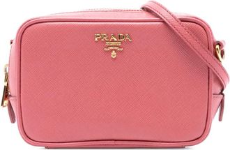 Prada Borsa a tracolla mini in pelle Saffiano 2010-2025 - Rosa