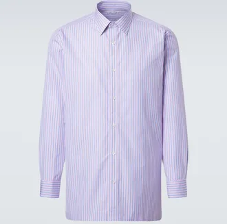 Charvet Striped cotton poplin shirt