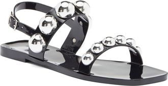 Jeffrey Campbell Gum-Drop Jelly Sandal in Black Silver at Nordstrom, Size 10