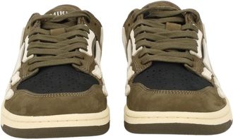 Amiri Low-Top Textured Leather Panel Sneakers