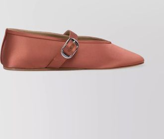Le Monde Beryl buckle detail satin finish ballerina shoes
