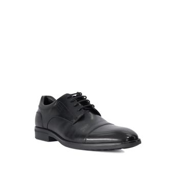 Dune London Mens Sanson - Leather Gibson Shoes - Black - Size UK 11