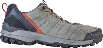 Oboz Footwear Mens Sypes Low Leather B-Dry Hiking Shoe In Steel
