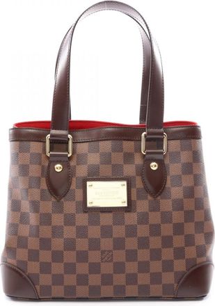 Louis Vuitton Brown Coated Canvas Pvc Damier Canvas Leather Handbag Tote Bag (Pre-Owned)