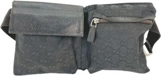 Gucci Pre-owned Belt Bags, male, Black, Size: ONE SIZE Pre-owned Canvas gucci-bags