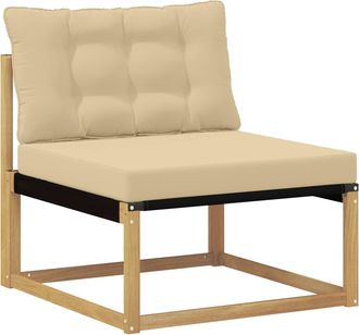 vidaXL Sof&aacute; Intermedio De Exterior Blanco 79 X 83 X 73 Cm Acero Vidaxl