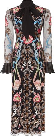 Temperley London Abito midi Bilbao Tie - Nero