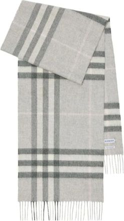 Burberry Accessoires, unisex, Grijs, ONE Size, Kasjmier, Check Cashmere Sjaal