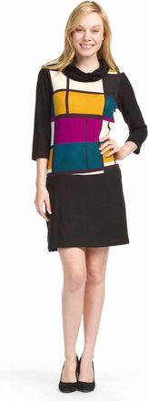 Papillon Cowl Neck Sleeveless Dress In Black