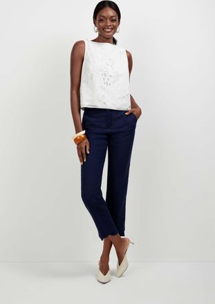 Trina Turk Alessandra Top Cropped Cotton Eyelet