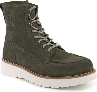 Tommy Hilfiger Schoenen, Heren, Groen, 44 EU, Suède, Khaki Suède Veterschoenen