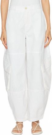 Frame Denim Bubble Cargo Pants In White