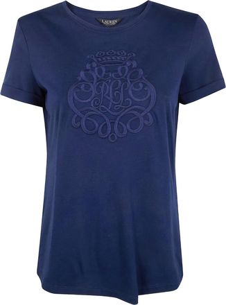 Lauren Ralph Lauren T-shirt met borduurwerk - Blauw