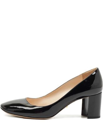 Prada block-heel leather pumps - Black