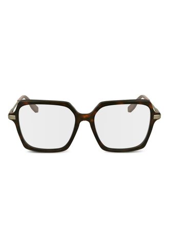 Karl Lagerfeld square-frame glasses - women - Acetate - 54 - Brown