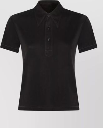 Maison Margiela cupro short-sleeve polo shirt