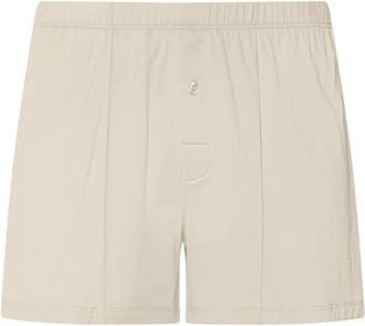 Hanro Cotton Sporty Button Fly Cotton Boxer in Moon at Nordstrom, Size Small