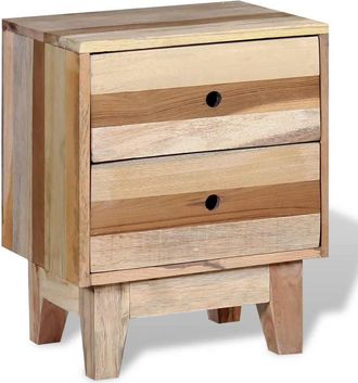 vidaXL Mesita De Noche De Madera Maciza Reciclada Vidaxl
