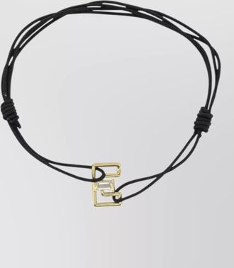 Aliita letter e cord bracelet geometric charm