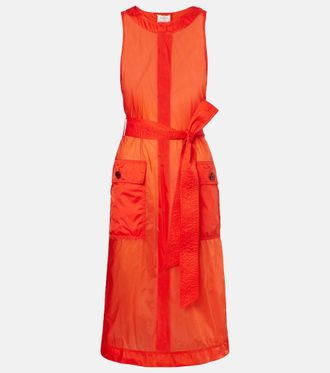 Saint Laurent Abito midi con cintura
