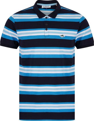 Le Shark Mens Shavers Yarn Dyed Striped Cotton Pique Polo Shirt