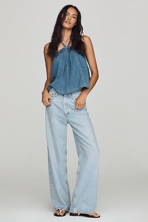 A Gold E Ren Petite High-Rise Jeans