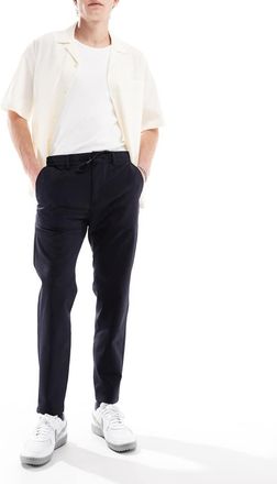 Boss Orange by Hugo Boss Pantaloni chino affusolati testurizzati blu navy