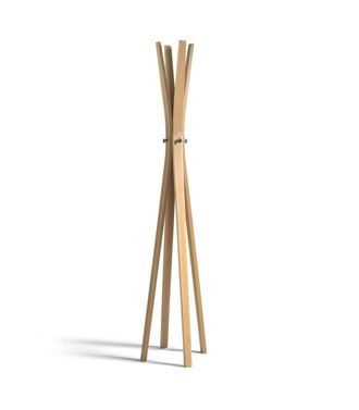 HERDASA Herdasa - Perchero Mod. 455 Acabado Lacado Natural, 182cm(alto) 42cm(ancho) 42cm(largo)