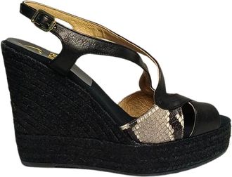 Kanna Wedges, female, Black, Size: 10 US Espadrille Wedge Sandal