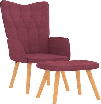 vidaXL Sill&oacute;n De Relax Con Reposapi&eacute;s Tela Rojo Tinto Vidaxl